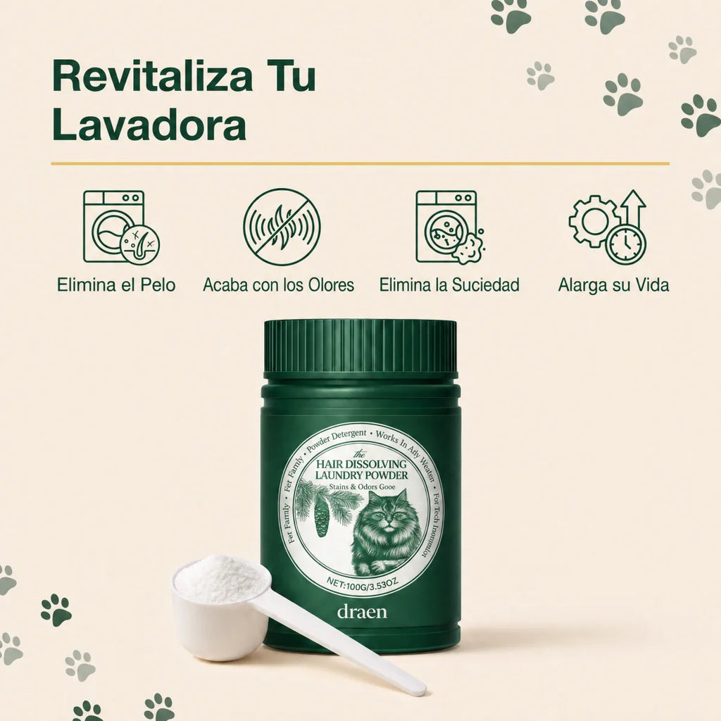 Revitaliza tu lavadora con Draen: elimina pelo, olores y suciedad