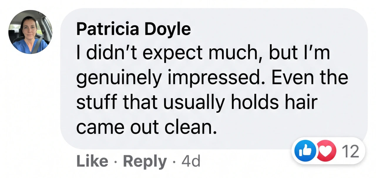 Facebook review comment - Patricia Doyle, Draen pet hair dissolver Imagen