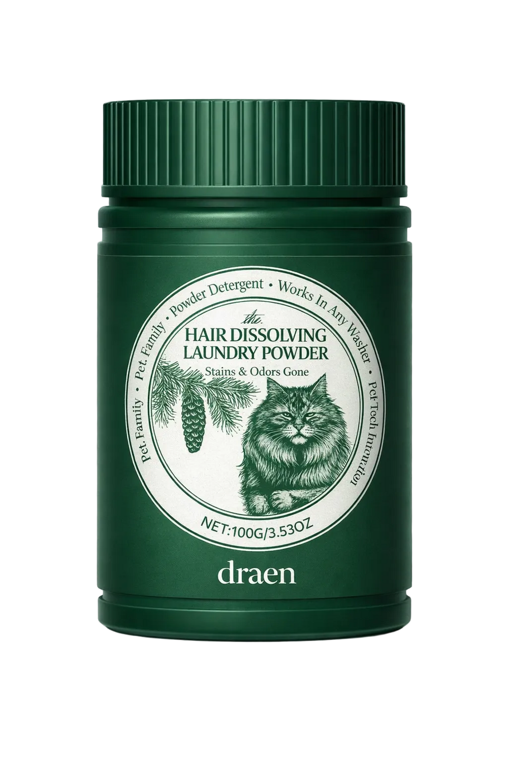 Draen packshot v04b green tub cat label